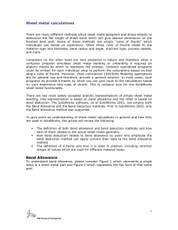 1 Sheet metal calculations Bend Allowance
