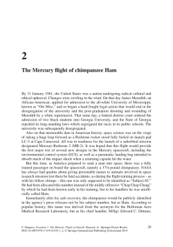 The Mercury flight of chimpanzee Ham