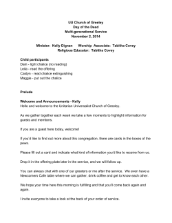 Day of the Dead Worship Service