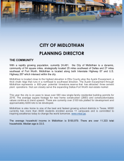 CITY OF MIDLOTHIAN PLANNING DIRECTOR