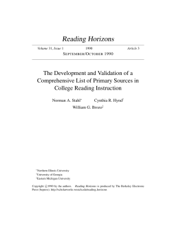 The Development and Validation of a Comprehensive List of