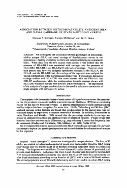 Association between histocompatability antigens (HLA) and nasal