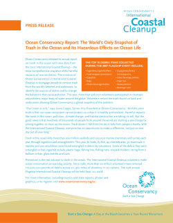 Ocean Conservancy Report: The World`s Only Snapshot of Trash in