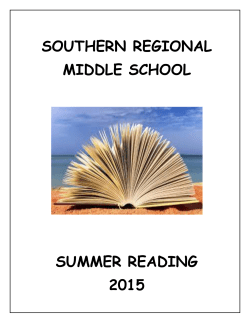 SOUTHERN REGIONAL MIDDLE SCHOOL SUMMER READING 2015