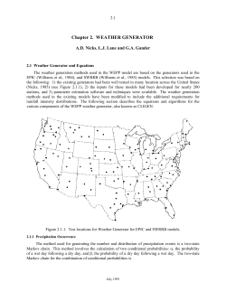 Chapter 2. WEATHER GENERATOR