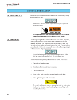 Installation Manual 07/2005