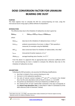Ore dust dose conversion factor - IAEA