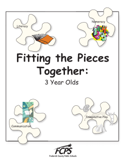 3-Year-Olds - Parents - Frederick County Public Schools
