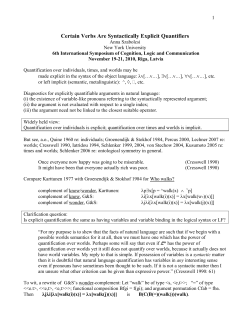 Certain Verbs Are Syntactically Explicit Quantifiers