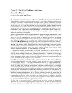 Jainism - Religion, Science and the Environment