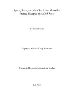 Space, Race, and the City: How Marseille, France Escaped the 2005