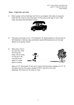 Green &ndash; Proportions and Scale 1. Ellen is going to