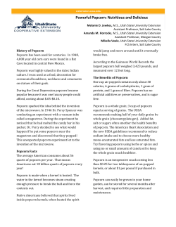 Powerful Popcorn: Nutritious and Delicious