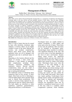 Management of Burns