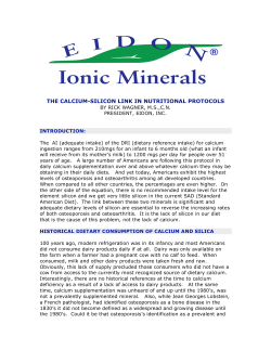 the calcium-silicon link in nutritional protocols