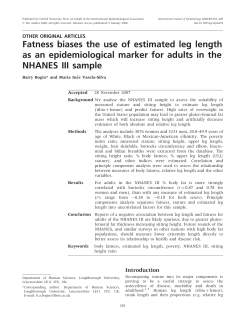 Fatness biases the use of estimated leg length as