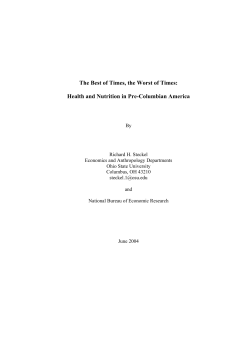 Long Term Trends in Health in Pre