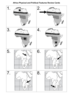 Africa Physical and Political Features Review Cards