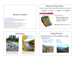 Stream Formation Honors