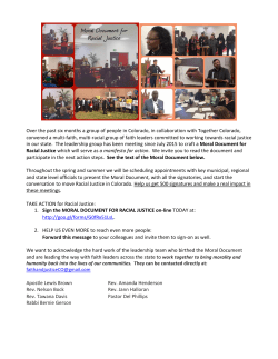 Moral Document for Racial Justice