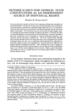 Neither Icarus Nor Ostrich: State Constitutions as an Independent