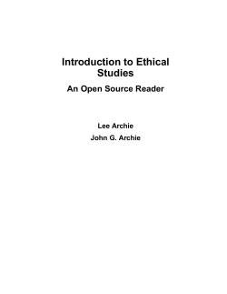 Introduction to Ethical Studies