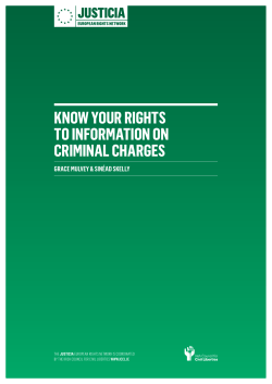 Know Your rights to information on CriminaL Charges