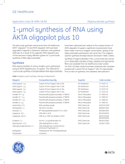 1-&micro;mol synthesis of RNA using &Auml;KTA oligopilot plus 10