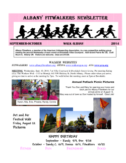 September/October - Albany Fitwalkers