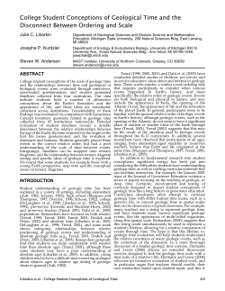College student conceptions of geological time - SERC