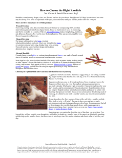 How to Choose the Right Rawhide