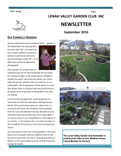 NEWSLETTER - Lenah Valley Garden Club