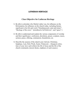 lutheran heritage - Trinity Lutheran Church