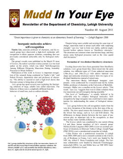 Number 40 August 2011 Inorganic molecules