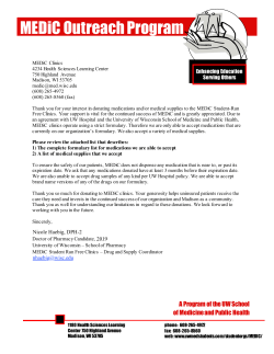 first page good - University of Wisconsin School of Medicine and