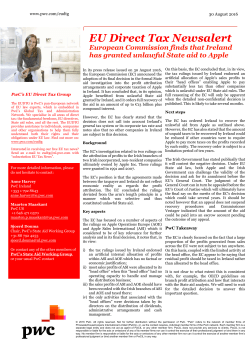 EU Direct Tax Newsalert