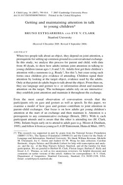 Getting and maintaining attention in talk to young children