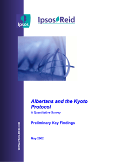 Albertans and the Kyoto Protocol