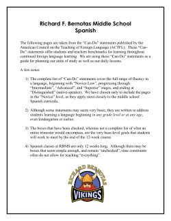 Richard F. Bernotas Middle School Spanish