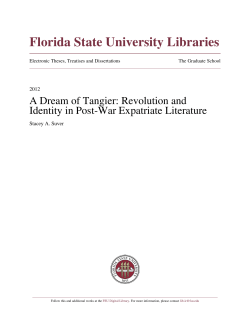 A Dream Of Tangier: Revolution And Identity In Post-War