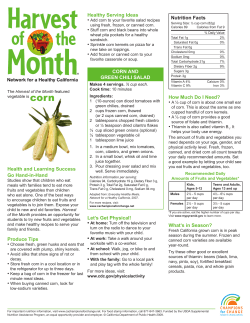 May - School Nutrition and Fitness