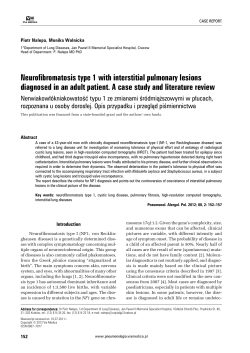 Neurofibromatosis type 1 with interstitial pulmonary lesions