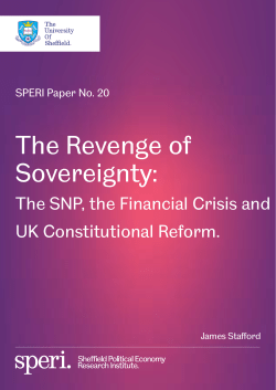 The Revenge of Sovereignty - Sheffield Political Economy Research