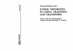 ETHNIC MINORITIES IN CHINA: TRADITION AND TRANSFORM