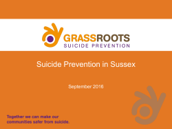 Suicide Prevention in Sussex - Sussex Partnership NHS Foundation