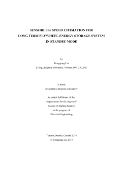sensorless speed estimation for long term flywheel energy storage