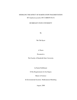 MODELING THE EFFECT OF MARINE SNOW FRAGMENTATION