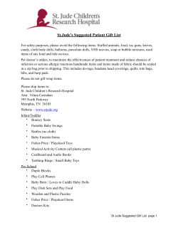 St Jude Suggested Gift List