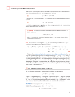 Nonhomogeneous Linear Equations