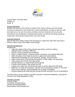The Short Story Credits - Plymouth Public Schools